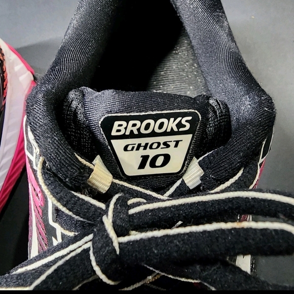 Brooks Ghost 10 Black‎ Pink Sneaker Running Walking Nursing - Women's Size 7 B - Picture 9 of 16